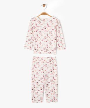 Pyjama en velours 2 pièces imprimé bébé fille vue1 - GEMO(BB COUCHE) - GEMO