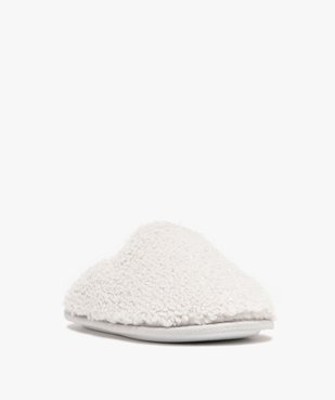 Chaussons femme mules fourrées en sherpa détails scintillants vue2 - GEMO(HOMWR FEM) - GEMO