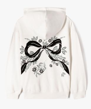 Sweat à capuche avec large motif dos fille vue4 - GEMO 4G FILLE - GEMO