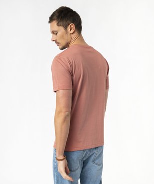 Tee-shirt manches courtes avec inscription homme vue3 - GEMO (HOMME) - GEMO