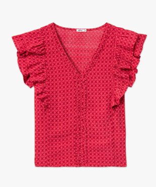 Blouse ample sans manches à col V et volants femme vue4 - GEMO(FEMME PAP) - GEMO