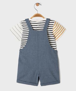 Ensemble 2 pièces tee-shirt et salopette courte bébé garçon - LuluCastagnette vue6 - LULUCASTAGNETTE - GEMO