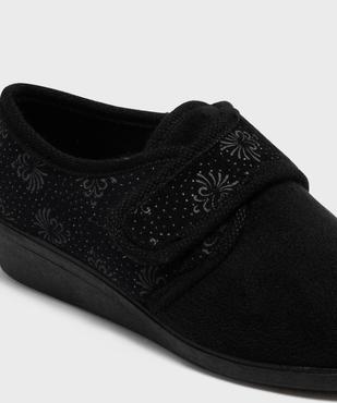Chaussons confort en velours avec fermeture scratch femme vue7 - G'FLEX GEMO FOR GOOD - GEMO