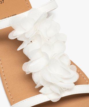 Sandales femme à talon plat ornées de fleurs en tissu vue6 - GEMO (CASUAL) - GEMO