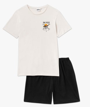 Pyjashort en coton imprimé homme - One Piece vue4 - ONE PIECE - GEMO