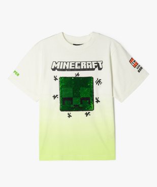 Tee-shirt manches courtes à sequins réversibles garçon - Minecraft vue1 - MINECRAFT - GEMO