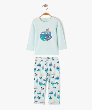 Pyjama 2 pièces à motifs hippie bébé garçon vue2 - GEMO 4G BEBE - GEMO