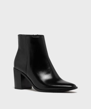 Bottines à bout carré et talon bloc femme - Follow Me vue2 - FOLLOW ME G4G - GEMO