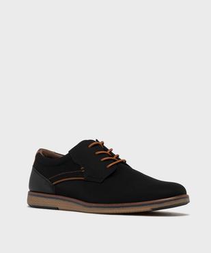 Derbies bicolores à semelle sport homme  vue3 - MARIO BALDANO - GEMO