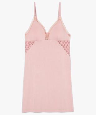 Nuisette en viscose et dentelle avec bonnets coqués vue4 - GEMO(HOMWR FEM) - GEMO
