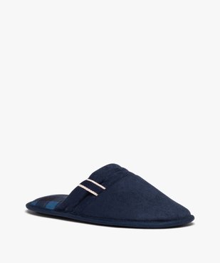 Chaussons homme mules en velours à semelle imprimée vue2 - GEMO(HOMWR HOM) - GEMO