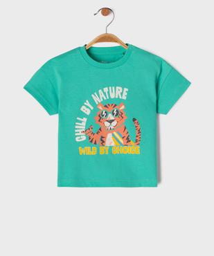 Tee-shirt manches courtes en jersey de coton imprimé bébé garçon vue1 - GEMO 4G BEBE - GEMO