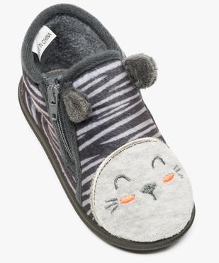 Chaussons bébé garçon en velours avec motif tigre vue5 - GEMO 4G BEBE - GEMO