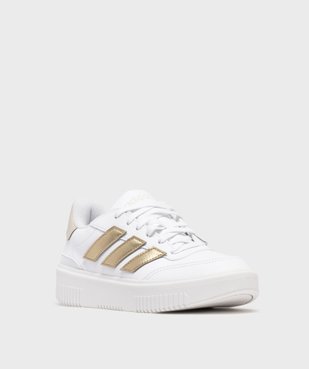 Baskets Court block bold avec semelle plateforme femme - Adidas vue2 - ADIDAS - GEMO