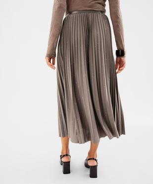 Jupe midi plissée pailletée femme vue3 - GEMO(FEMME PAP) - GEMO