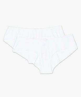 Shorties unis en microfibre femme (lot de 2) vue8 - GEMO 4G FEMME - GEMO