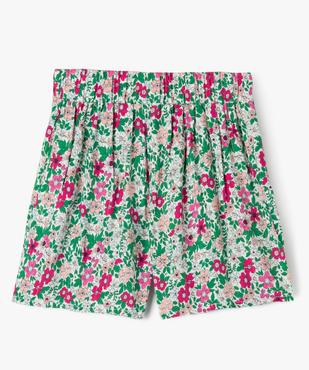 Jupe-short fleurie avec rayures pailletées fille - LuluCastagnette vue3 - LULUCASTAGNETTE - GEMO