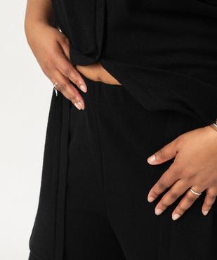 Pantalon large en maille souple avec taille élastiquée femme vue2 - GEMO (G TAILLE) - GEMO