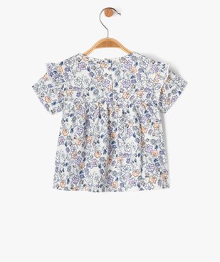 Tee-shirt manches courtes large à fleurs bébé fille - LuluCastagnette vue4 - LULUCASTAGNETTE - GEMO