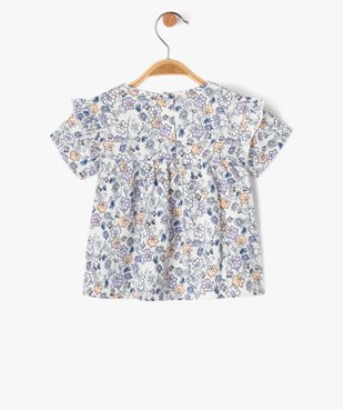Tee-shirt manches courtes large à fleurs bébé fille - LuluCastagnette vue4 - LULUCASTAGNETTE - GEMO