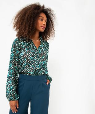 Chemise imprimée en voile transparent femme vue1 - GEMO(FEMME PAP) - GEMO