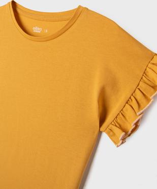 Tee-shirt manches courtes à volants fille vue2 - GEMO 4G FILLE - GEMO