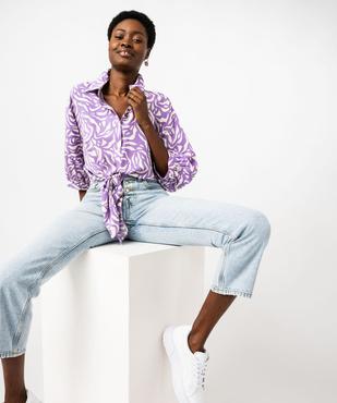 Chemise manches 3/4 fluide à nouer femme vue7 - GEMO(FEMME PAP) - GEMO