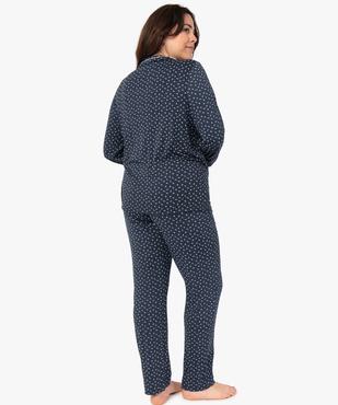 Pyjama femme grande taille deux pièces : chemise et pantalon vue3 - GEMO 4G FEMME - GEMO