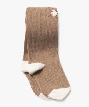 Collants chauds avec motif animal bébé fille vue1 - GEMO 4G BEBE - GEMO