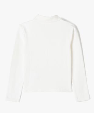 Tee-shirt fille à manches longues et col polo vue3 - GEMO (ENFANT) - GEMO