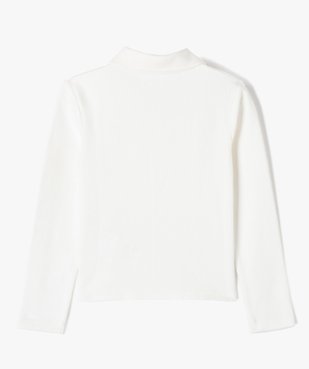Tee-shirt fille à manches longues et col polo vue3 - GEMO (ENFANT) - GEMO