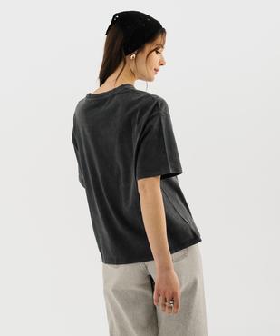 Tee-shirt oversize avec motif « Good vibes » femme vue3 - GEMO(FEMME PAP) - GEMO