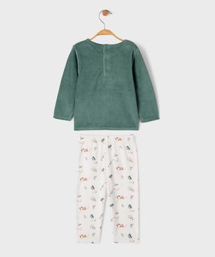 Pyjama en velours 2 pièces à motifs voitures bébé garçon vue3 - GEMO 4G BEBE - GEMO