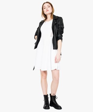 Robe patineuse sans manche à découpes dentelle vue5 - FOLLOW ME - GEMO