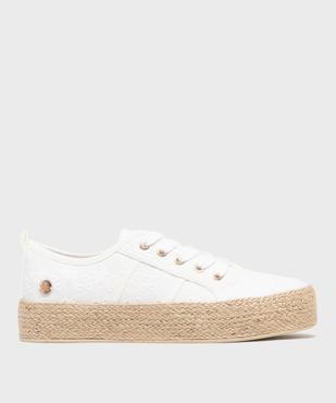 Baskets en toile à semelle plateforme en corde femme - LuluCastagnette vue1 - LULUCASTAGNETTE - GEMO