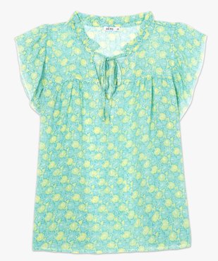 Blouse femme à manches courtes en voile fleuri vue4 - GEMO(FEMME PAP) - GEMO
