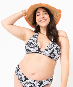 Haut de maillot de bain femme grande taille forme triangle foulard vue1 - GEMO 4G FEMME - GEMO