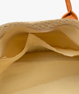 Sac de plage en paille de papier avec fil pailleté femme vue4 - GEMO (ACCESS) - GEMO