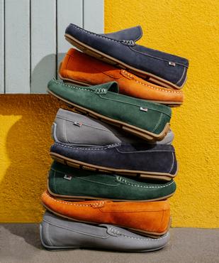 Mocassin dessus cuir velours semelle souple homme - Tanéo vue6 - TANEO - GEMO