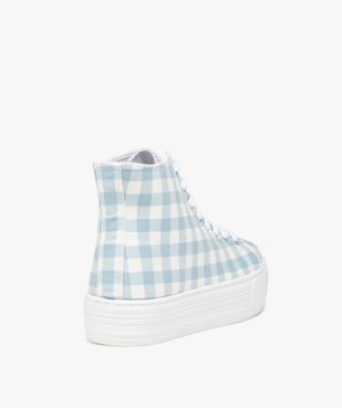 Baskets femme mid-cut en toile à semelle plateforme vue5 - GEMO 4G FEMME - GEMO