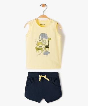 Ensemble bébé garçon débardeur + short en jersey (2 pièces) vue1 - GEMO(BEBE DEBT) - GEMO