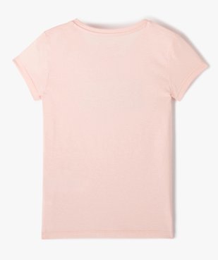 Tee-shirt fille à manches courtes et imprimé en relief vue3 - GEMO (ENFANT) - GEMO