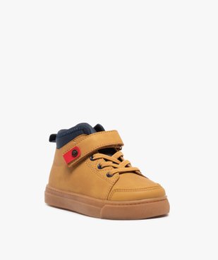 Baskets garçon mid-cut unies à col contrastant vue2 - GEMO (ENFANT) - GEMO