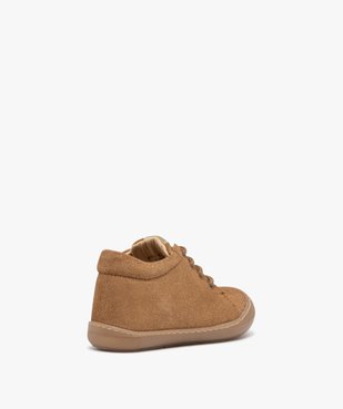 Chaussures premiers pas bébé fille en cuir à paillettes - NA! vue4 - NA! - GEMO