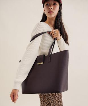 Sac cabas rigide en matière texturée femme vue1 - GEMO (ACCESS) - GEMO