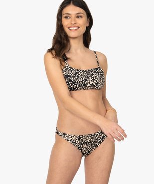 Bas de maillot de bain femme imprimé forme slip vue3 - GEMO (PLAGE) - GEMO
