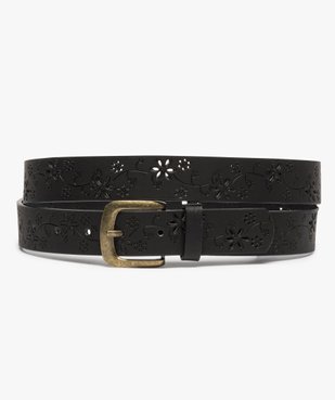 Ceinture femme à motifs fleuris perforés vue1 - GEMO (ACCESS) - GEMO
