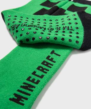Chaussettes d'intérieur douillettes à picots antidérapants garçon - Minecraft vue2 - MINECRAFT - GEMO