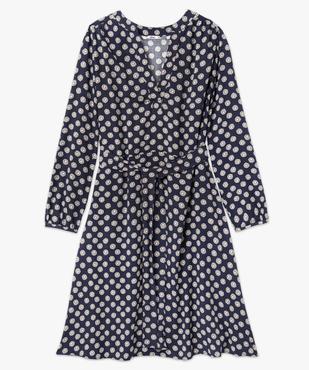 Robe à manches longues à motifs fleuris femme grande taille vue4 - GEMO 4G GT - GEMO