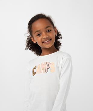 Tee-shirt fille à manches longues et motif brillant - Camps United vue1 - CAMPS UNITED - GEMO